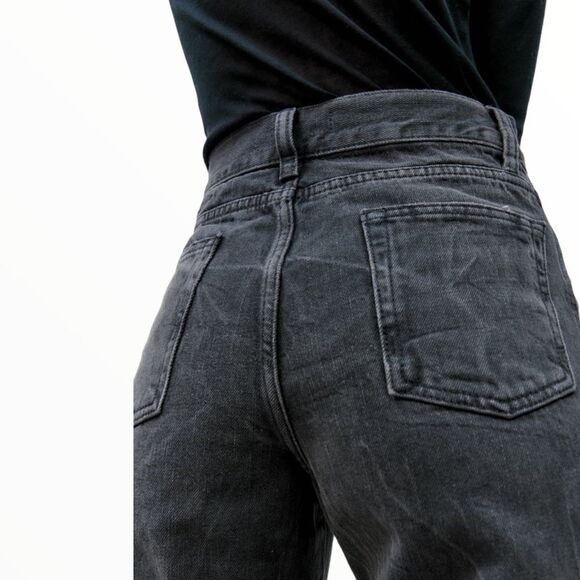 ZARA | Black | ZW THE STRAIGHT FULL LENGTH JEANS - Picture 8 of 10